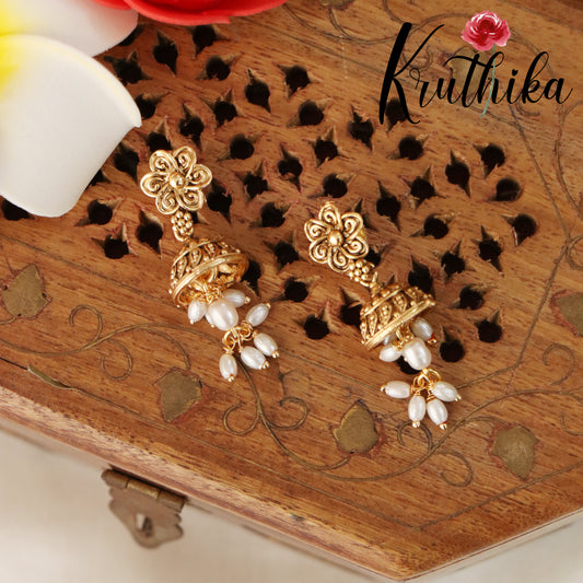 Pretty Antique Flower Pearls Necklace NC1400