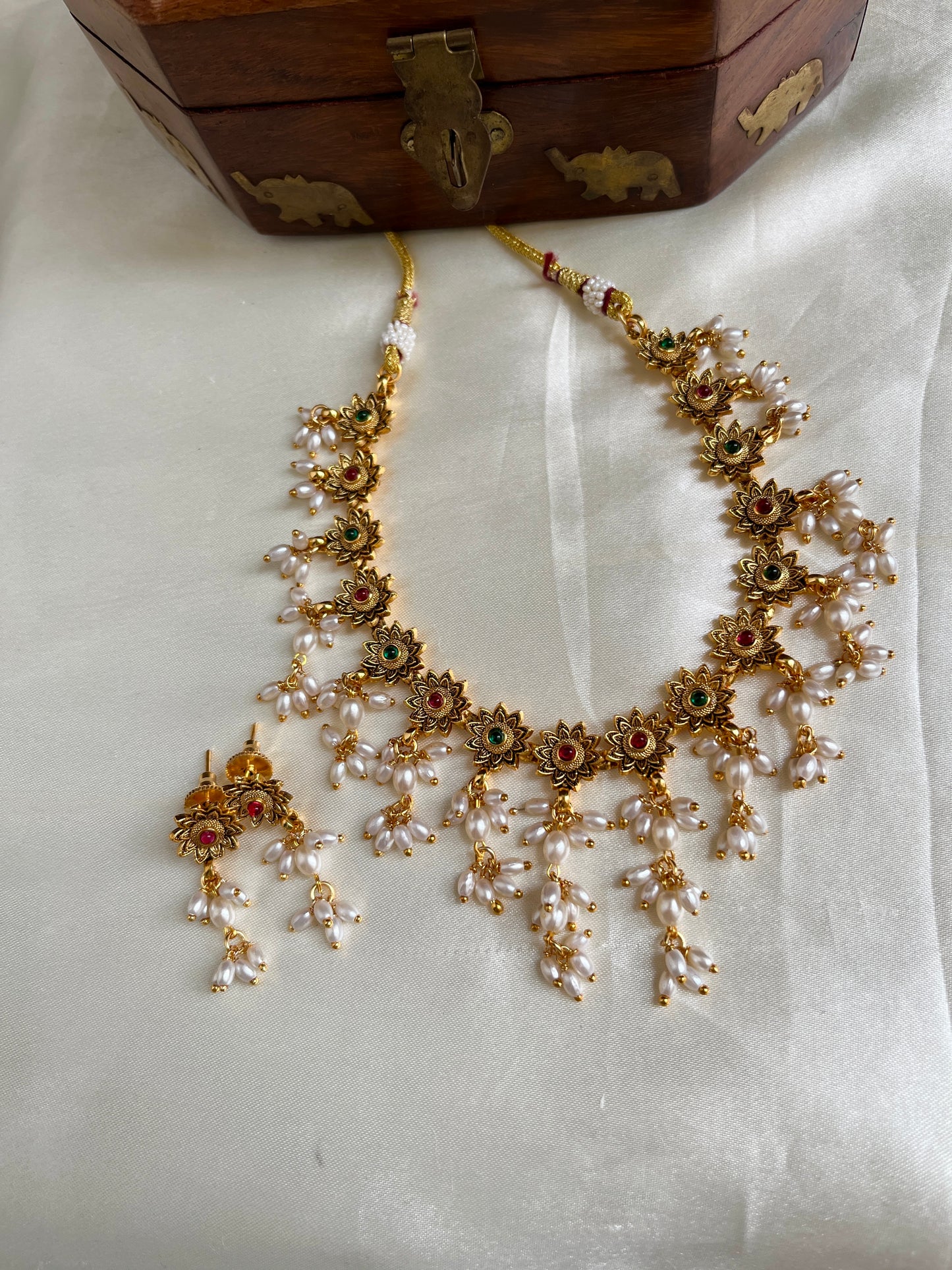 Simple Rice pearls necklace NC1087