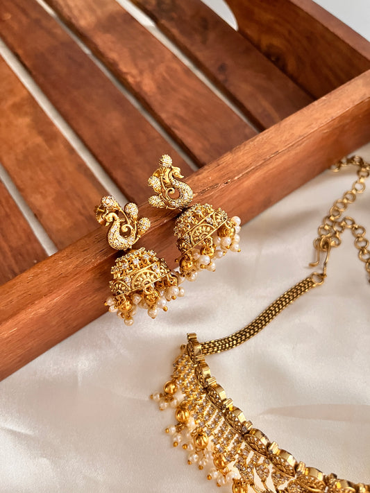 AD peacock guttapoosalu choker NC1115