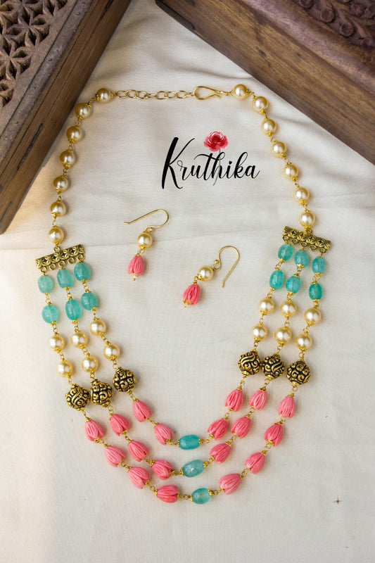 Tulip beads maala NC941