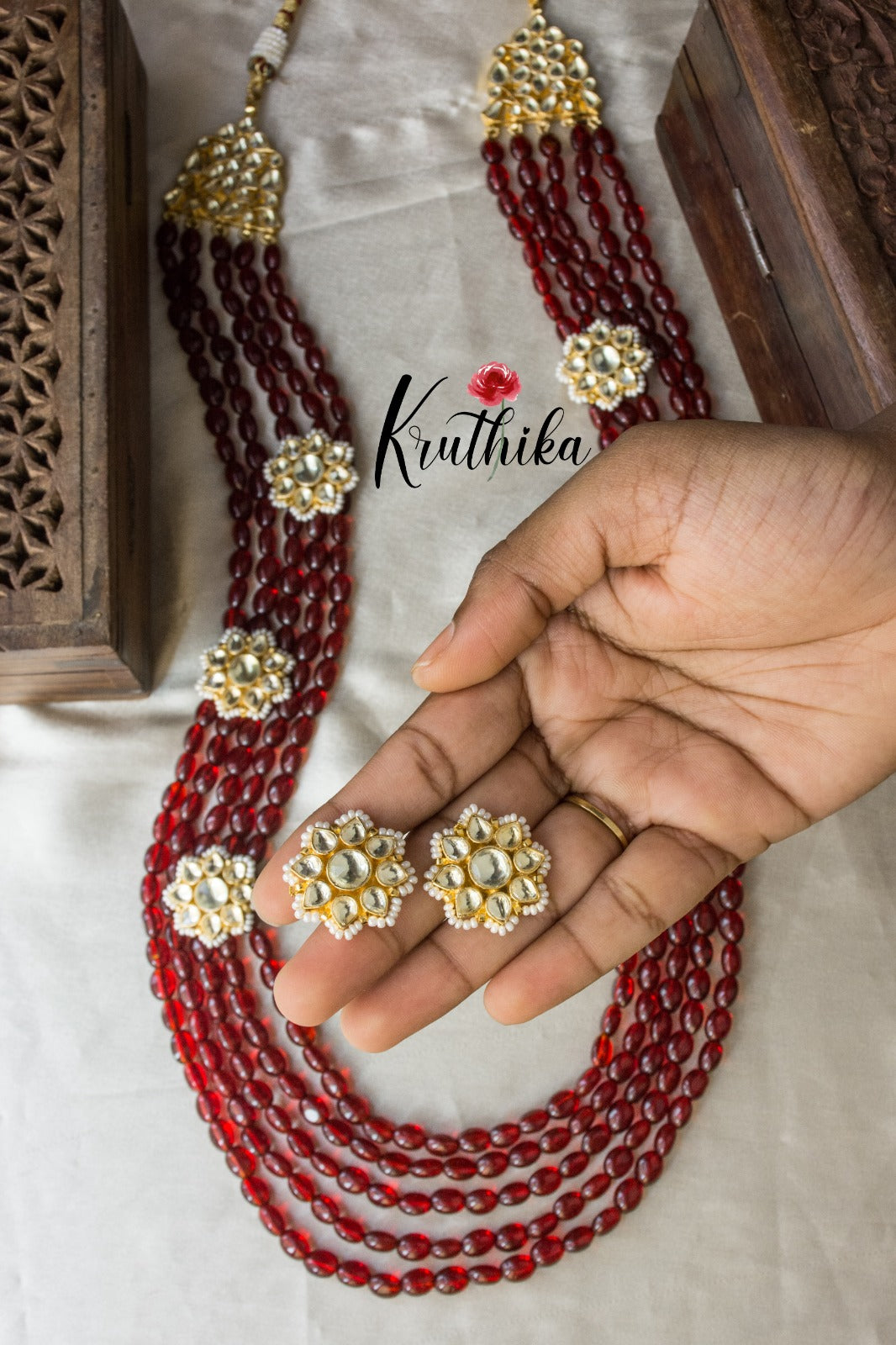 Ahmedabadi Jadau kundan Haaram set LH492