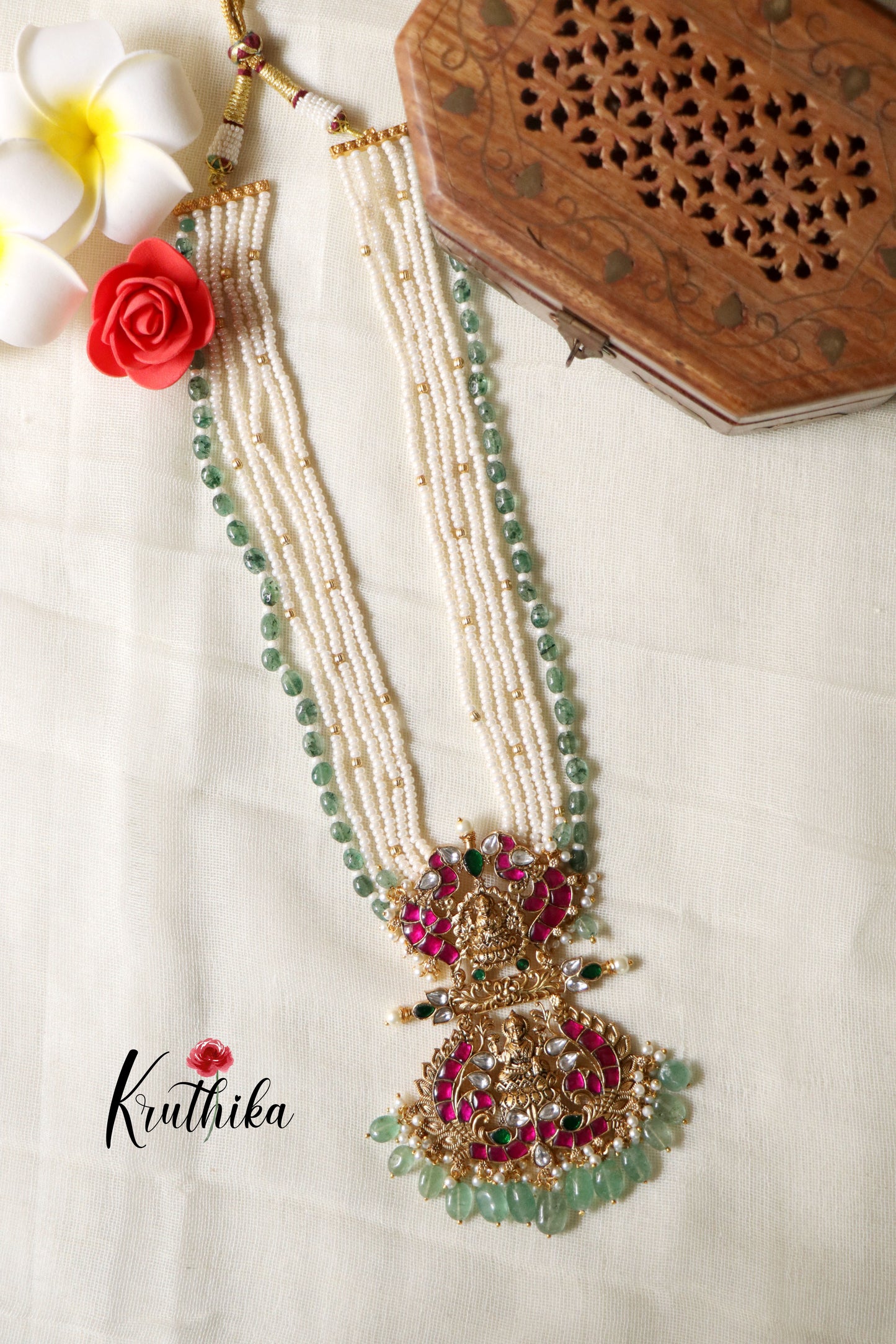 Antique Jadau Lakshmi beads Maala LH521