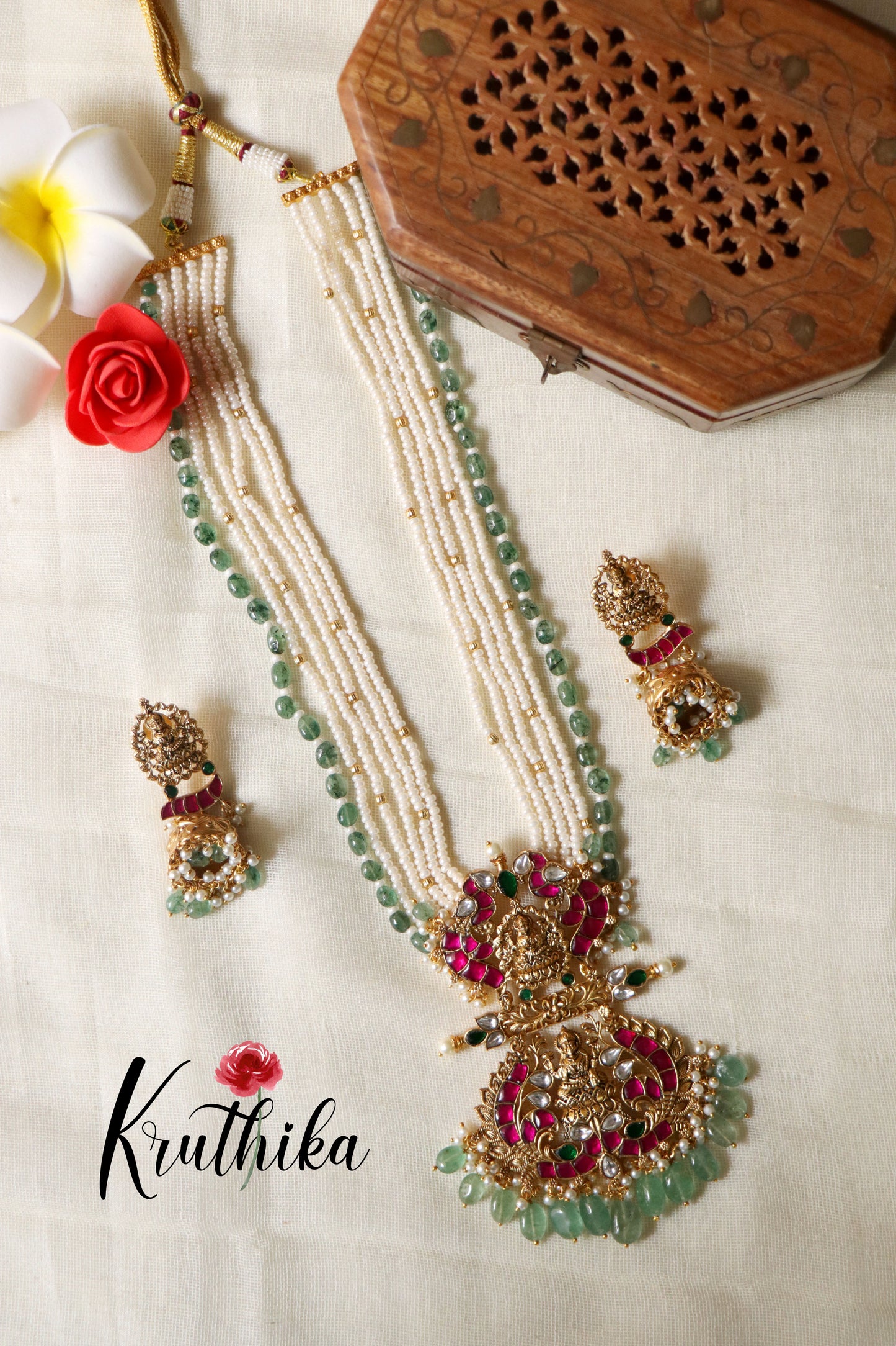 Antique Jadau Lakshmi beads Maala LH521