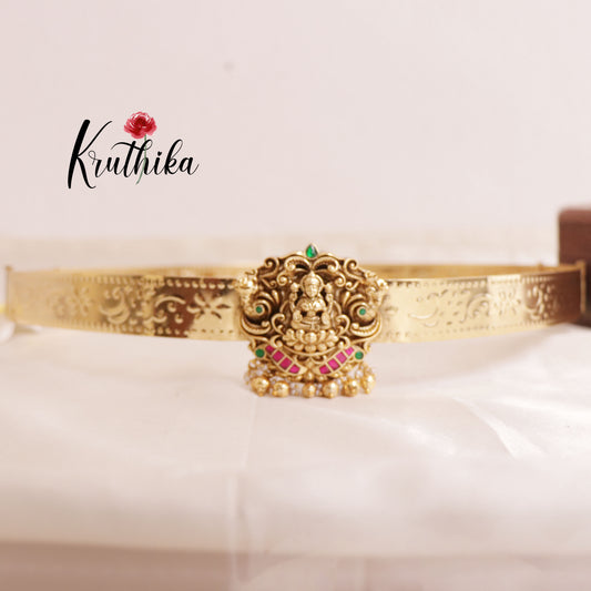Beautifull Lakshmi peacock golden beads hip belt V249