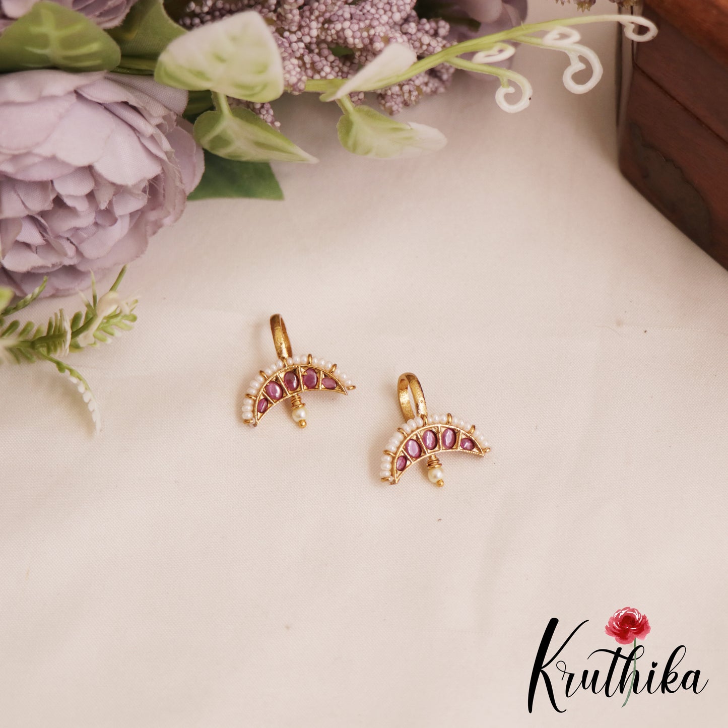 Trendy Kemp Earcuffs | Upper Earrings | Bugadi Earrings With Bead Drops E1049