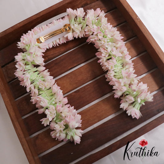Artificial & reusable flowers string gajra with attached clip G07 (Pre-booking)
