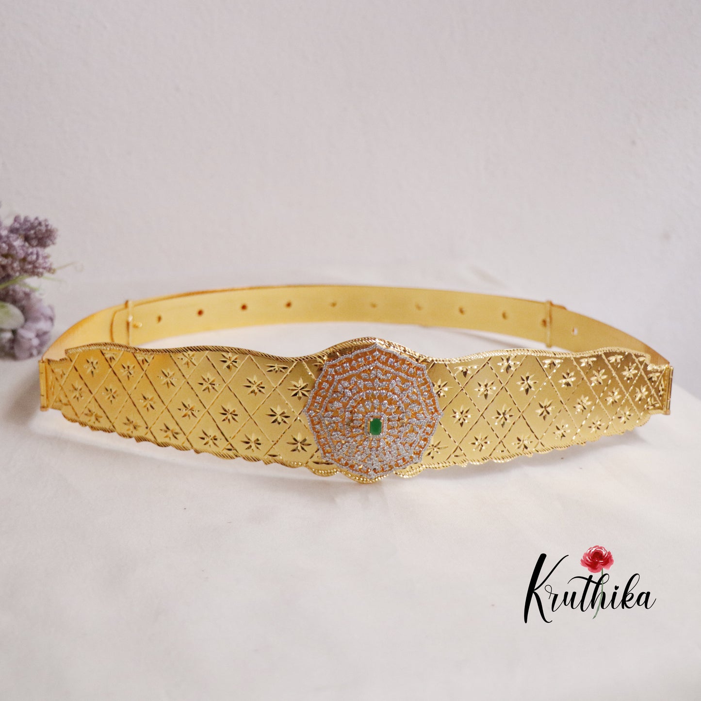 Gorgeous CZ Celestial Bloom Vaddanam V264 (Available in 2 Colours)