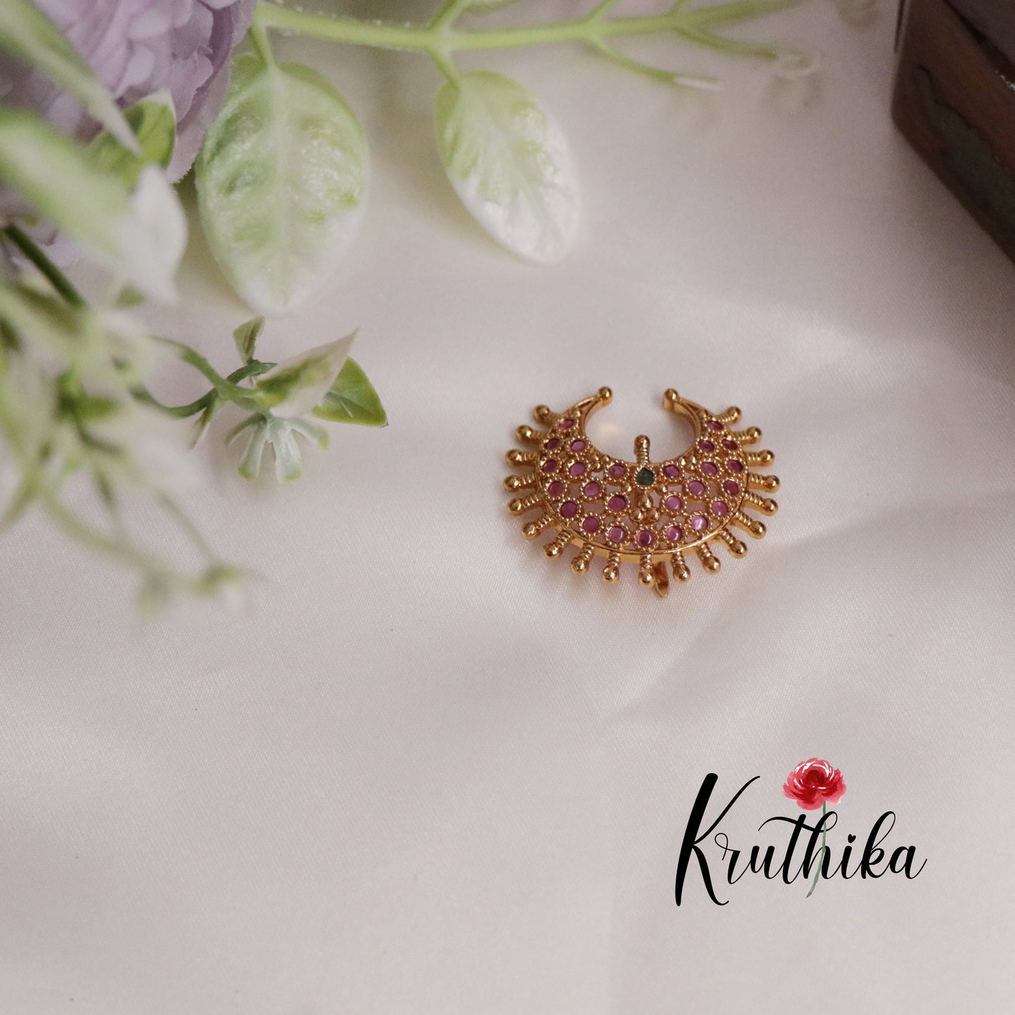 Beautiful Antique Kemp Chandra Surya Hair Ornaments J195