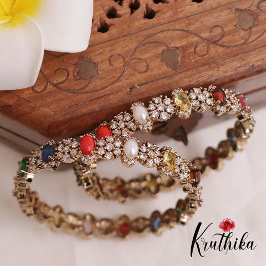 Beautiful Multi Stone Bangles B181