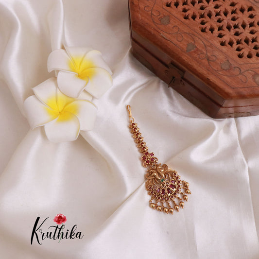 Pretty Flower Peacock Maang Tika MT216