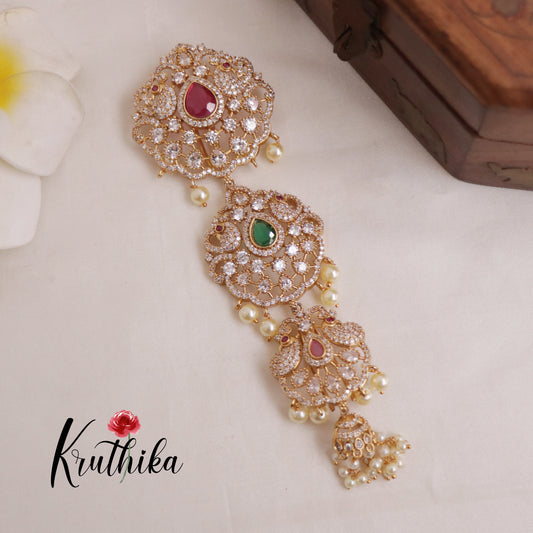 Beautiful Peacock Multi Stone Jada Billa J128