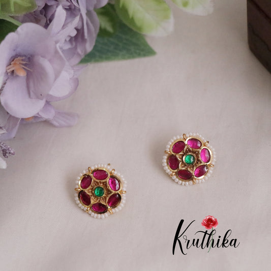 Beautiful Jadau Flower Pendant Set PS232