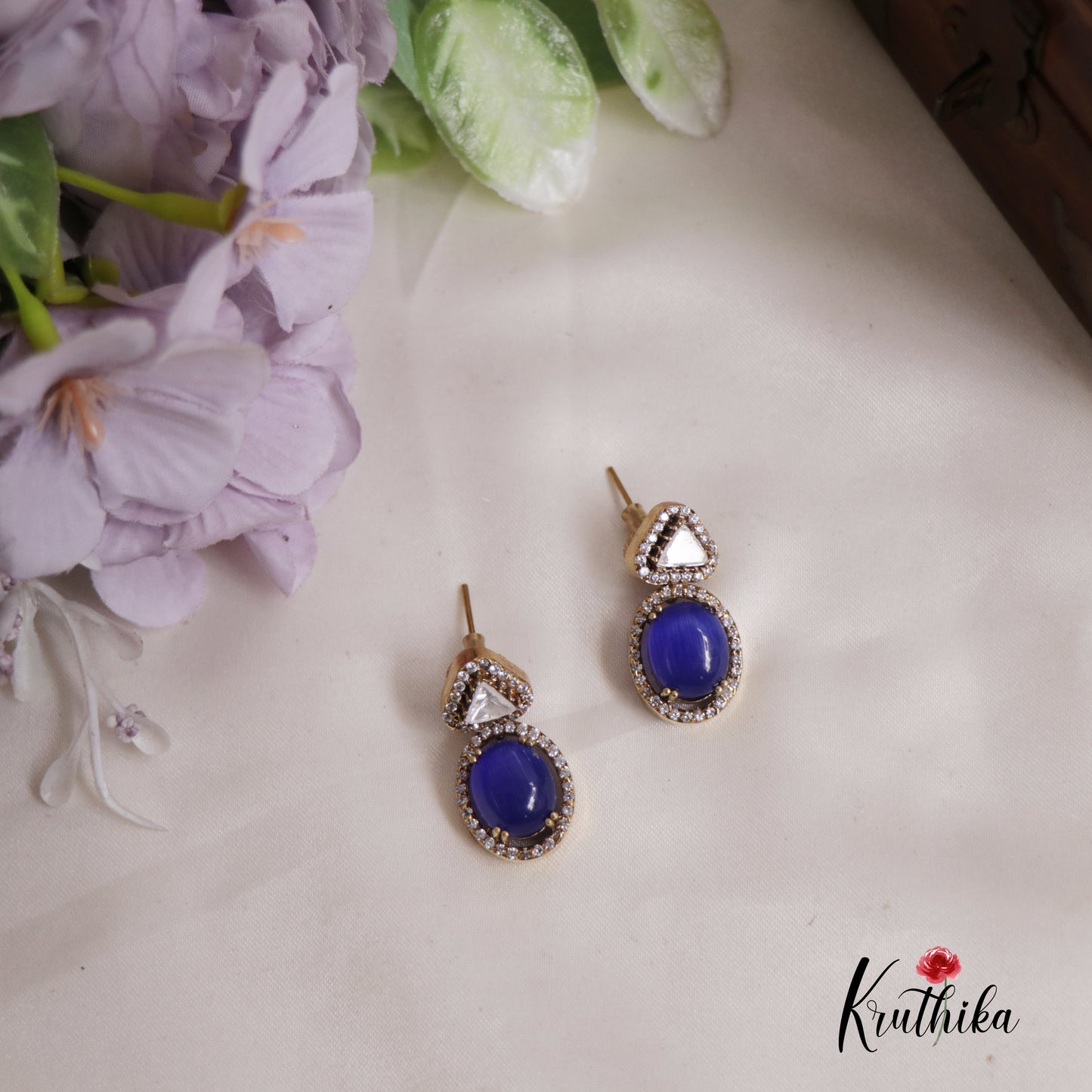 Classic Victorian moissanite Pendant Set PS245 (Available In 3 Colours)