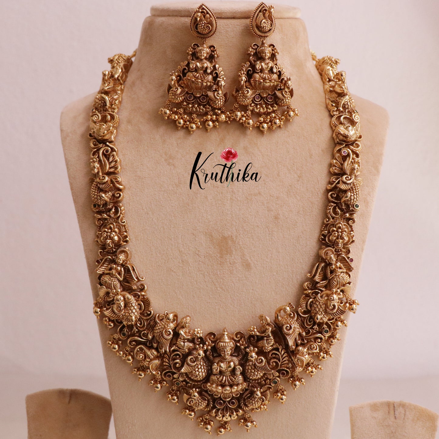 Premium Nagas Lakshmi peacock Haaram LH1836
