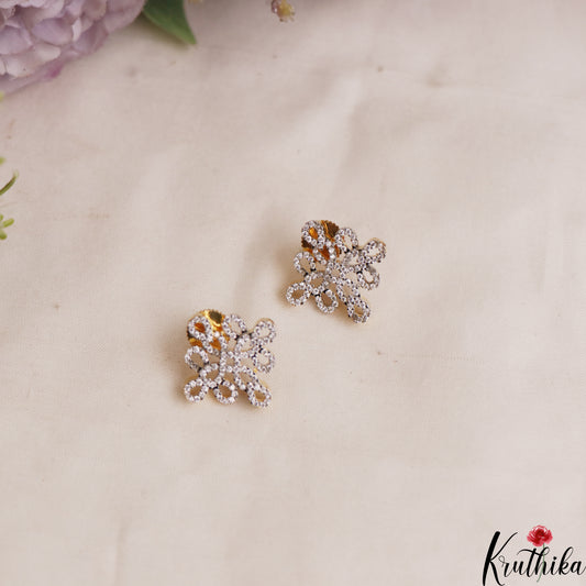 Trendy Gold-Toned AD Muggu Pendant Set PS291