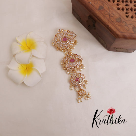 Beautiful Peacock Multi Stone Jada Billa J138