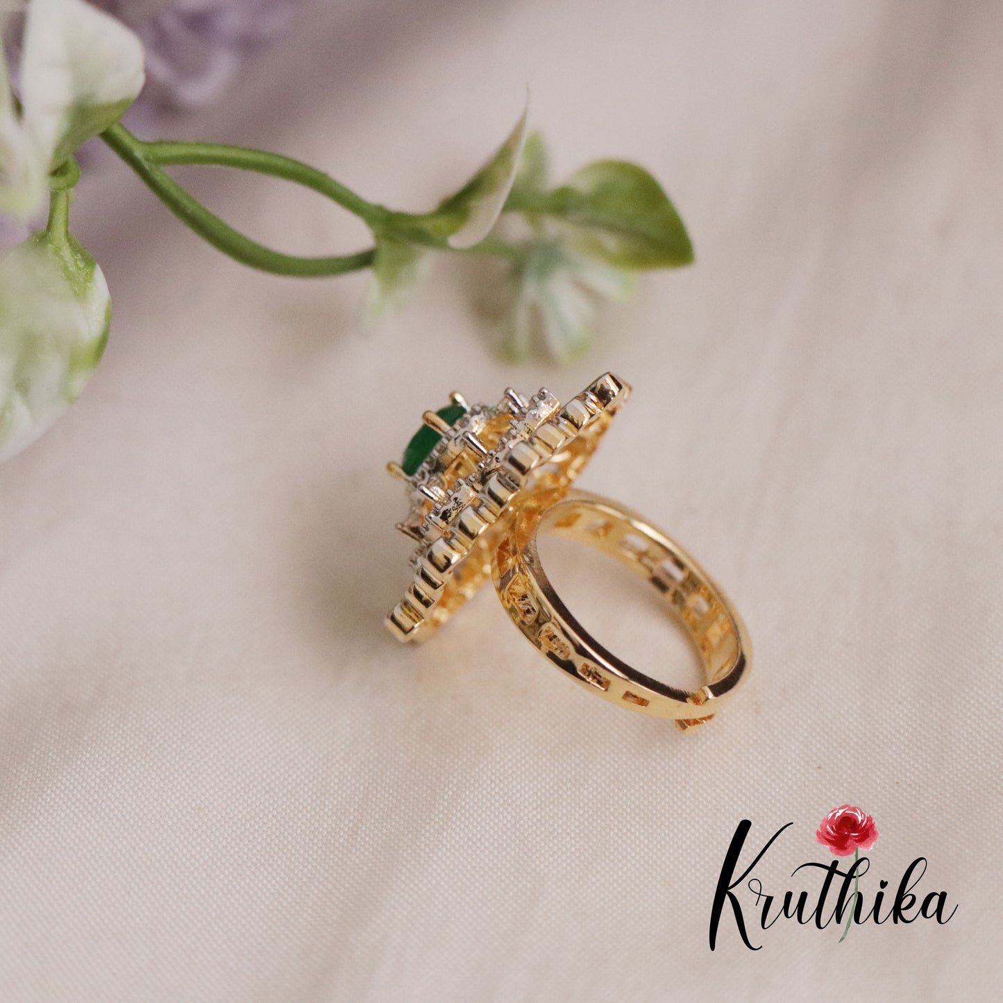 Beautiful CZ Sparking Finger Ring R50 (Available in 3 Colours)