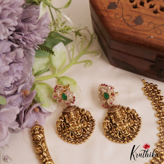 Stunning Antique Nagas Lakshmi Peacock Motifs Necklace NC2870