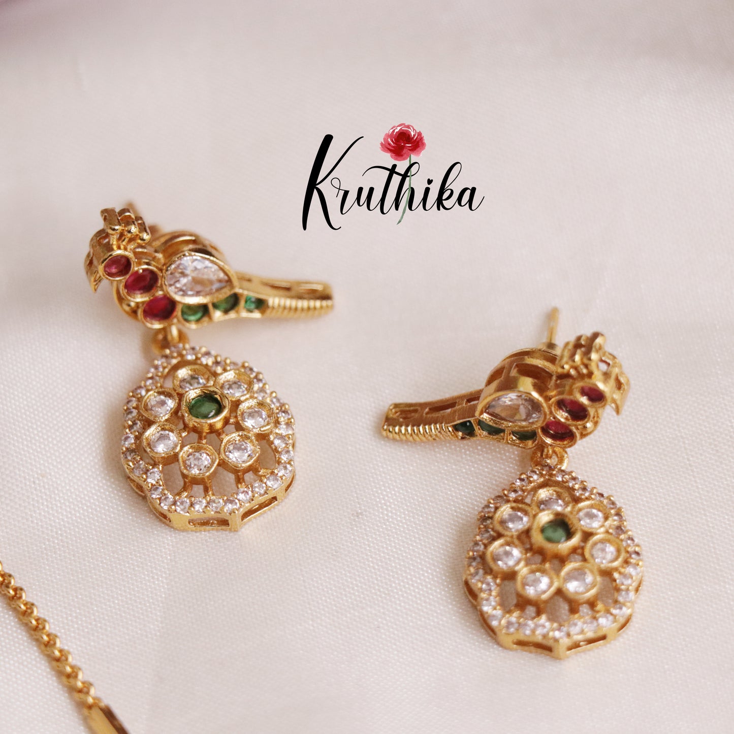 Simple Peacock Charm Pendant Chain Set NC2123