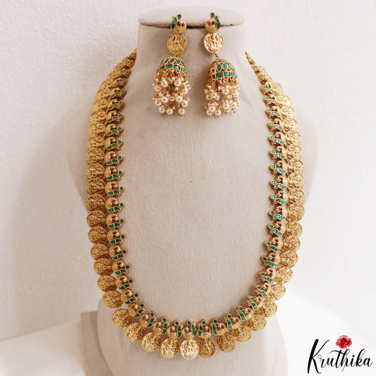 Traditional Antique Lakshmi Kasu Haaram LH2207 (Available In 2 Colors)