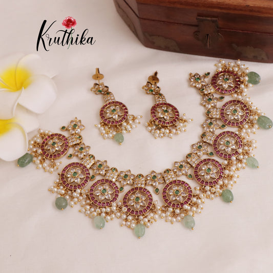 Elegant Kemp Flower Necklace NC1963 [Available in 2 colours)