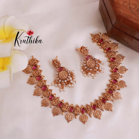 Pretty Temple Design Necklace NC1840 (Available in 3 Colours)