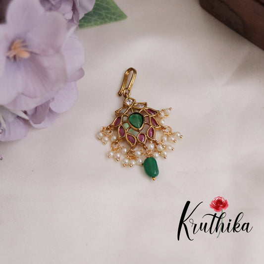 Simple Kemp Lotus Maang Tikka MT279