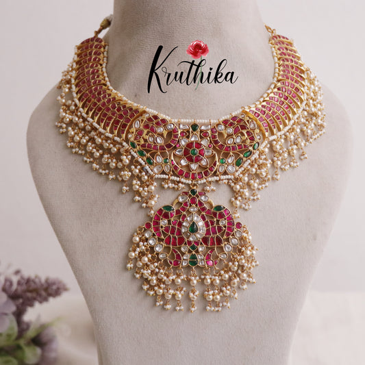 Royal Antique Jadau Bridal Guttapoosalu Necklace NC2198