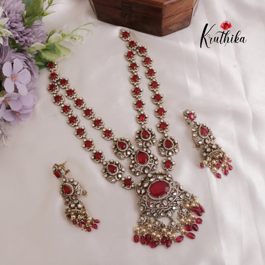 Royal Heritage Victorian Haaram with Moissanite Stones LH1999 ( Available in 2 colours)