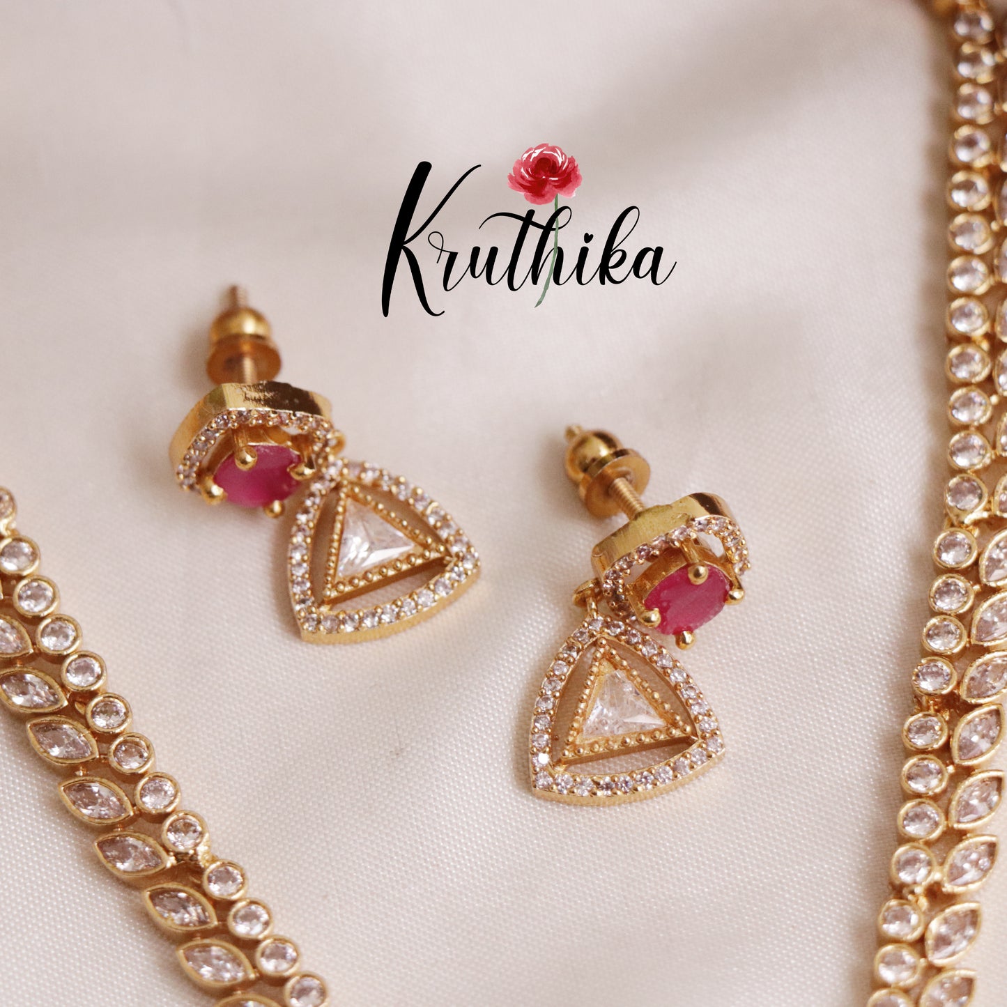 Trendy CZ Changeable Stones Necklace NC2055