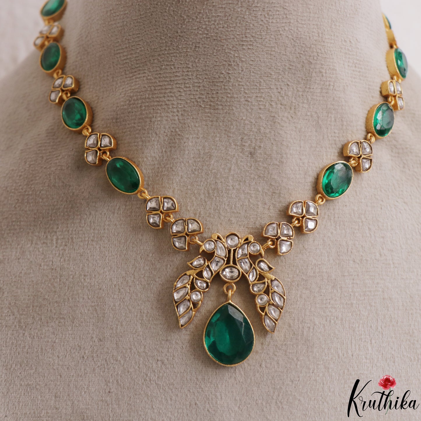 Beautiful Trendy Peacock Motifs Jadau Necklace NC2594 (Available In 2 Colors)