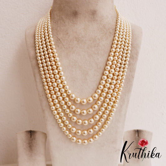 Elegant Multi Layered Pearl Haaram LH2079