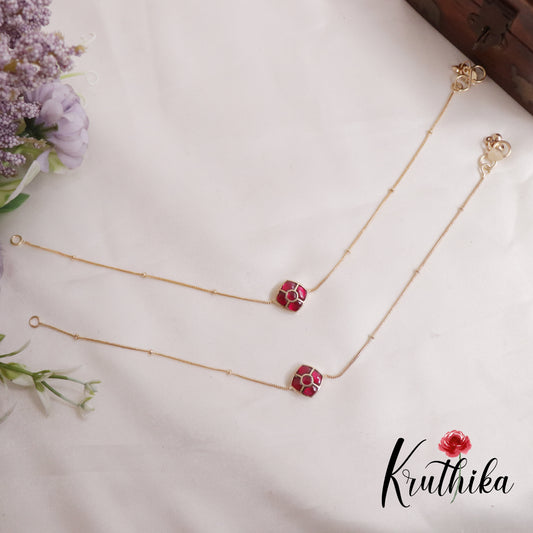 Trendy Jadau Anklets A54 (Available in 2 Colours)