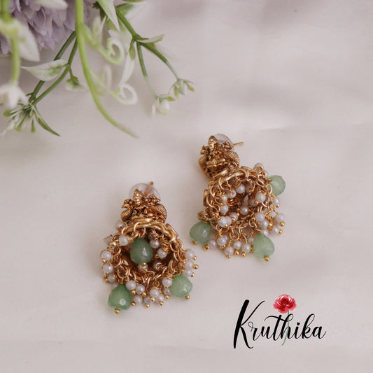 Beautiful Onyx Beads Temple Lakshmi Kemp Haaram LH1961