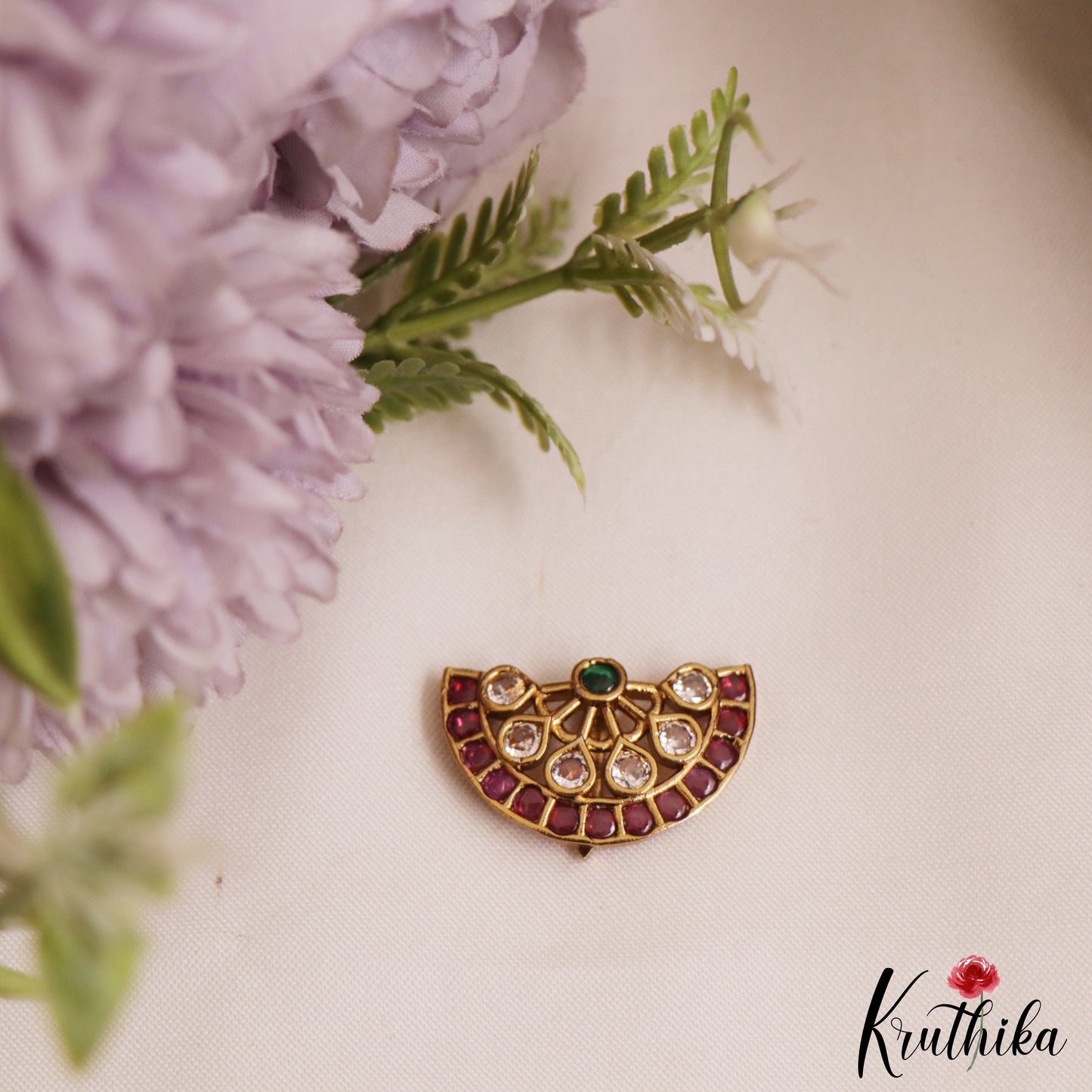 Elegant Floral Motifs Chandra Surya Kemp Hair Ornaments J368