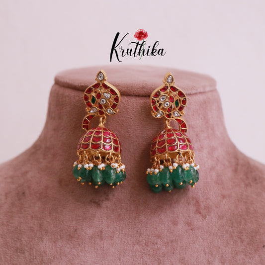 Premium Jadau Jhumkas E466