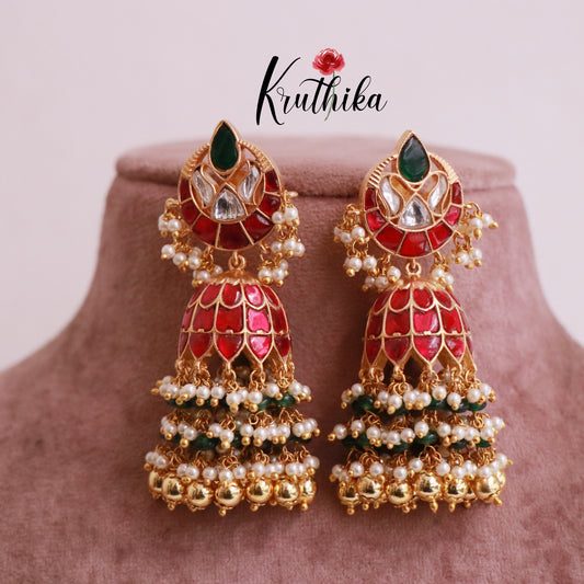 Premium Jadau Jhumkas E464