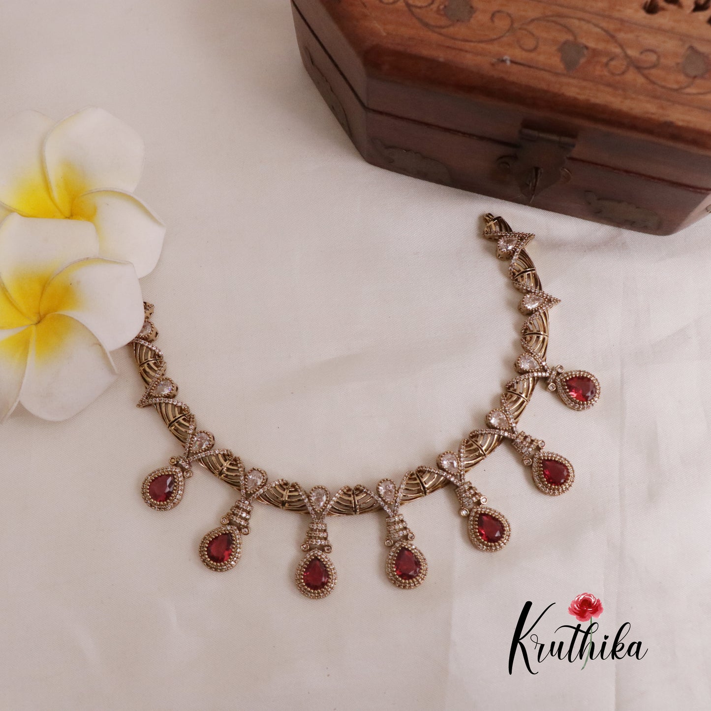 Gorgeous AD Victorian Necklace (Available in 2 colours)NC1980