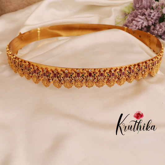 Fancy kasu Peacock Hip belt vaddanam V231