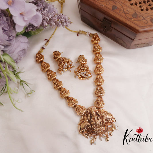 Trendy Lakshmi Elephant Pendant Necklace NC2327