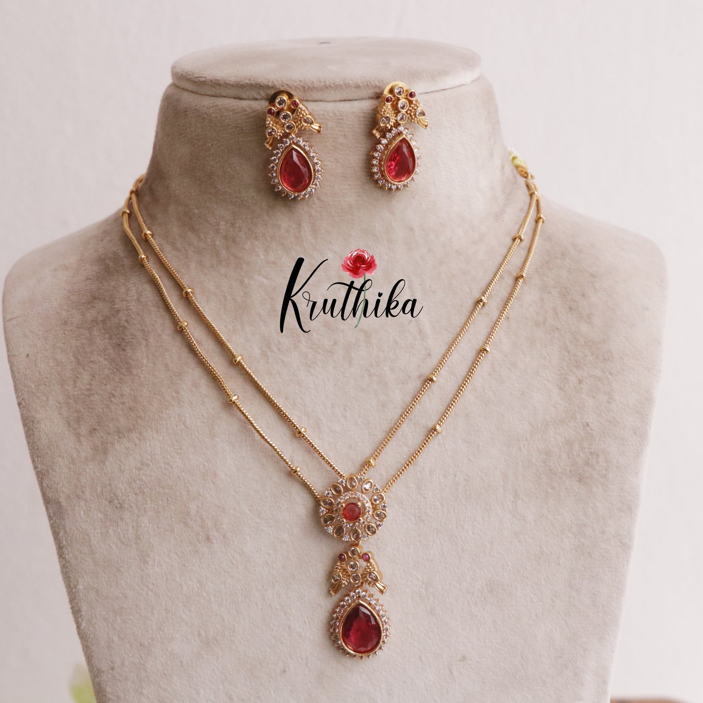 Trendy Two Layer Pigeon Pendant Chain NC2059 (Available in 2 Colours)