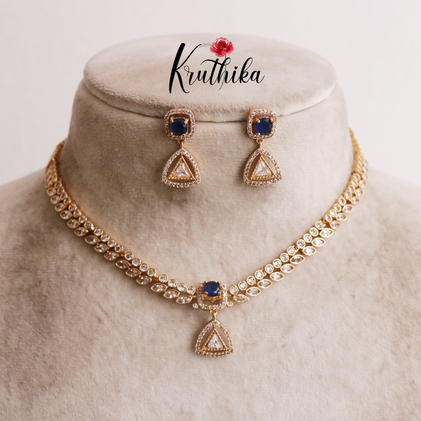 Trendy CZ Changeable Stones Necklace NC2055