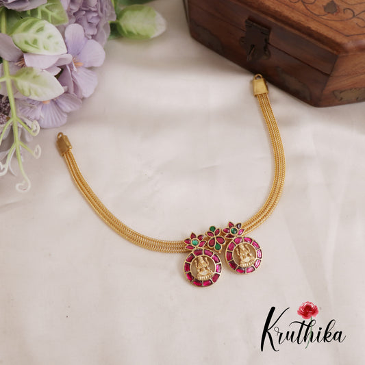 Trendy Lakshmi Floral Motifs Hasli Jadau Necklace NC2603