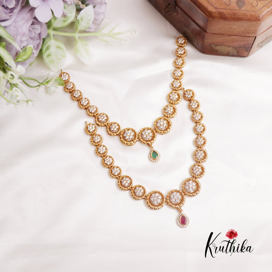 Simple CZ Sparkling Floral Necklace NC2242 (Available in 2 Colors)