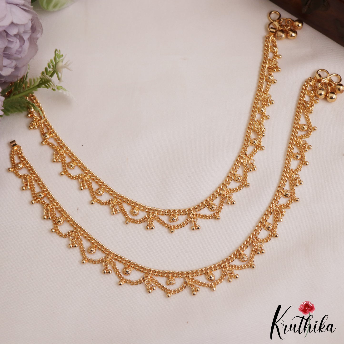 Traditional Gold-Tone Anklets A57