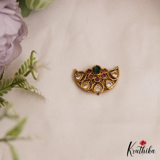 Pretty Floral Motifs Gold-Tone Chandra Surya Kemp Hair Ornaments J389