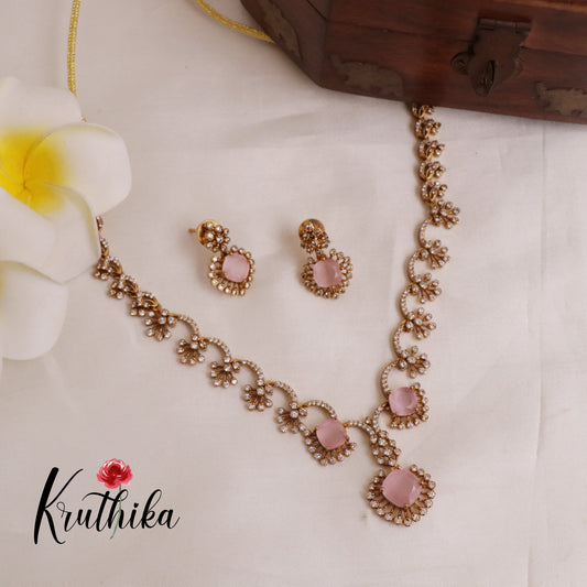 Beautiful AD Victorian Necklace NC1965 (Available in 3 Colours)