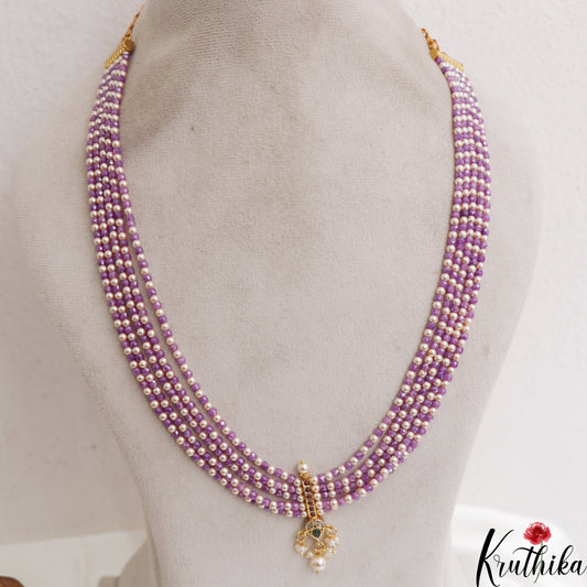Beautiful Teardrop Motifs Multi Layer Pearl Bead Haaram LH2132 (Available In 9 Colors)