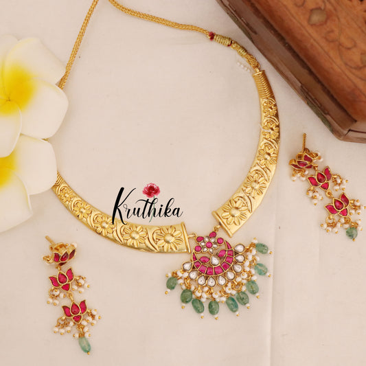 Elegant Premium Jadau Hasli Necklace NC1789