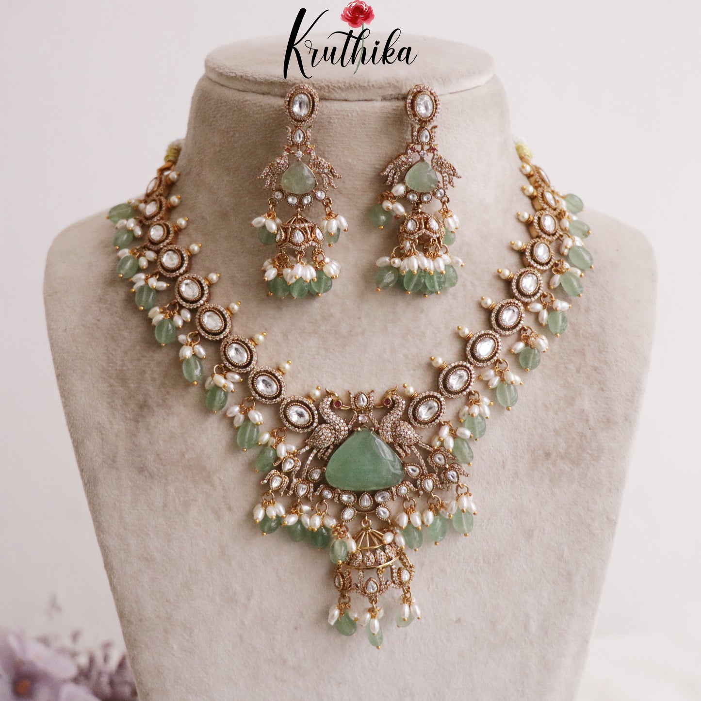 Luxury Peacock Moissanite Necklace NC2156 (Available in 2 Colours)